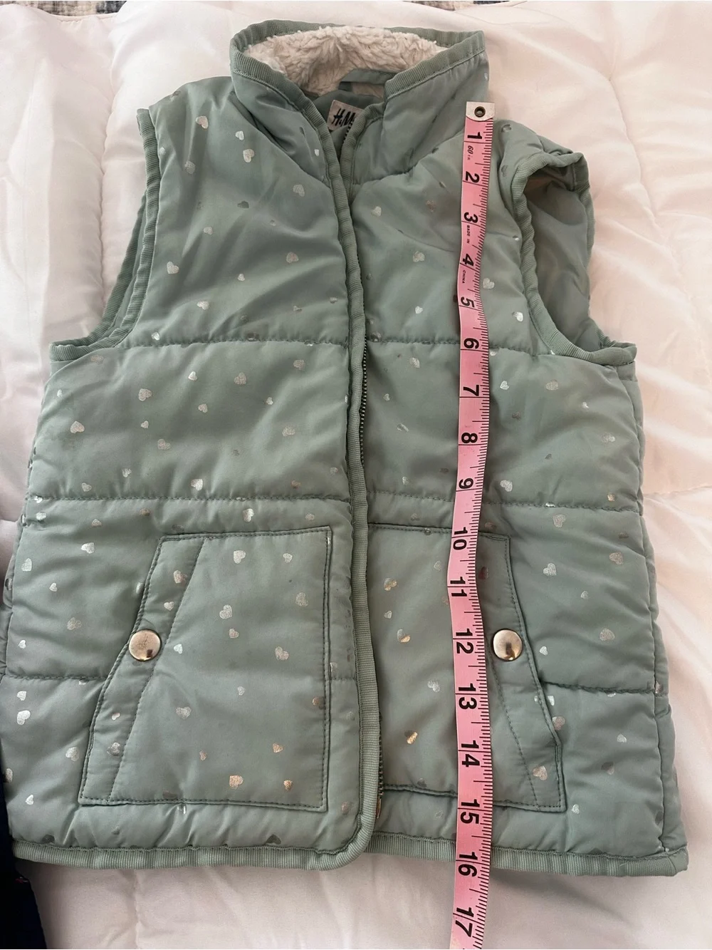 Girls Rainbow Puffer Vest & Mint heart puffer Vest